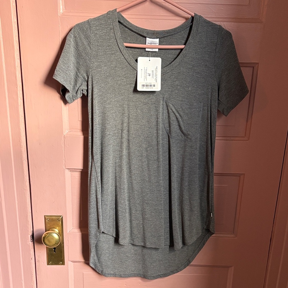 Classic Gray U- Neck Short Sleeve Tunic
